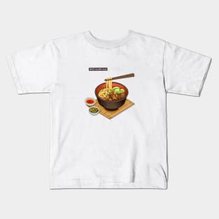 Taiwanese Beef Noodle Soup - Food Illustration Sticker ( 台灣牛肉麵 - 美食插畫貼紙 ) Kids T-Shirt